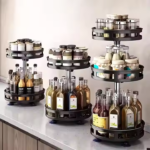 Kitchen Organizer Rack with Rotating Seasoning Container Box - Image 3